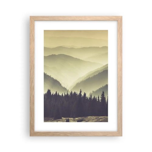 Pôster com moldura de carvalho claro - Atrás das sete montanhas... - 30x40 cm