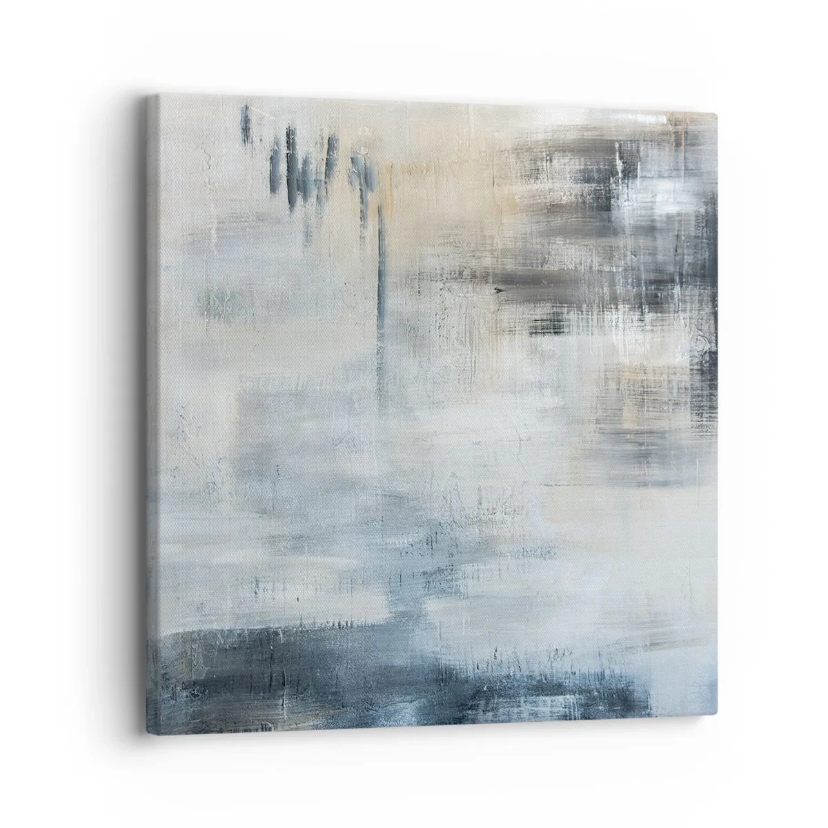 Quadro em tela - Atrás da cortina azul - 30x30 cm