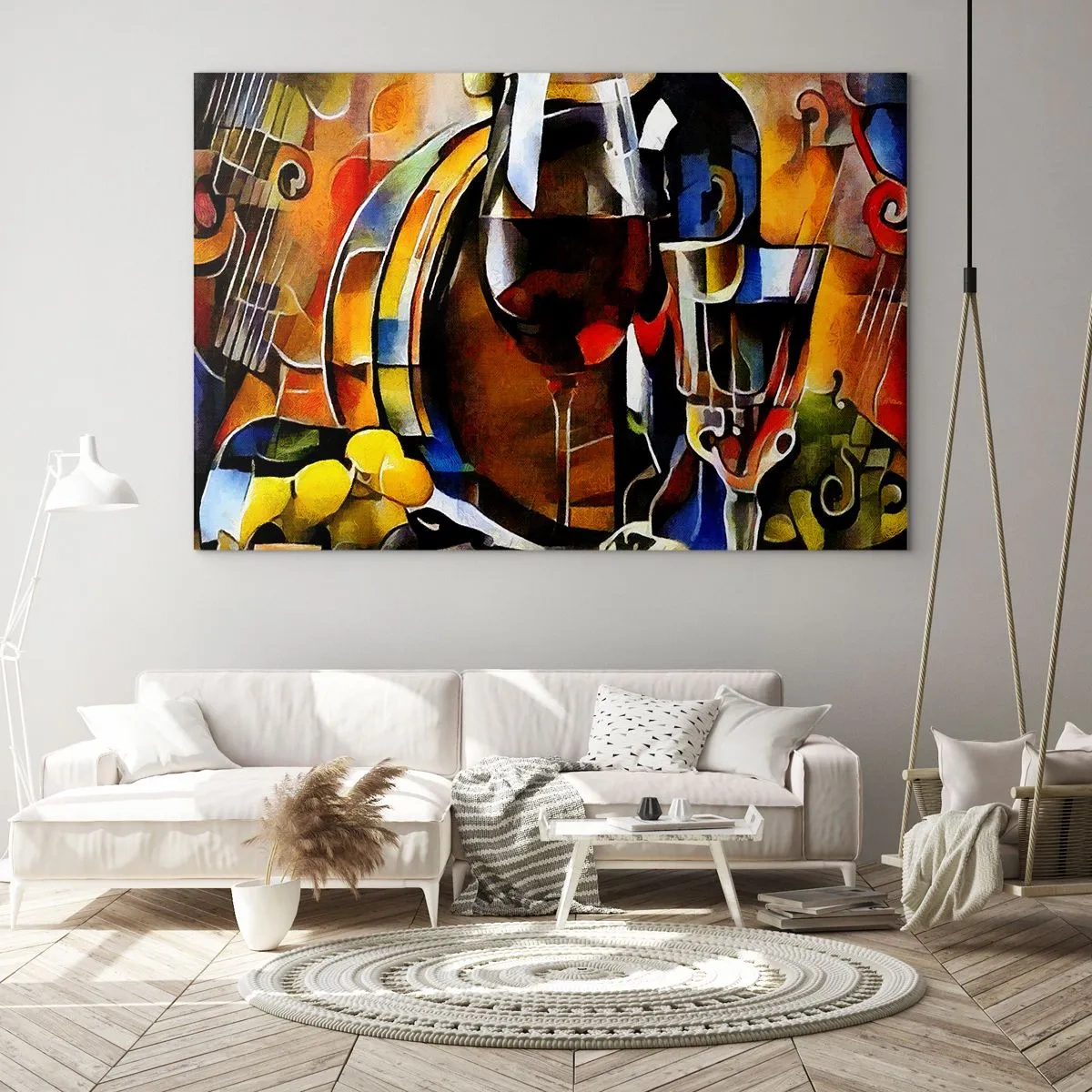 Quadro em vidro - E o mundo ganha cor - 120x80 cm