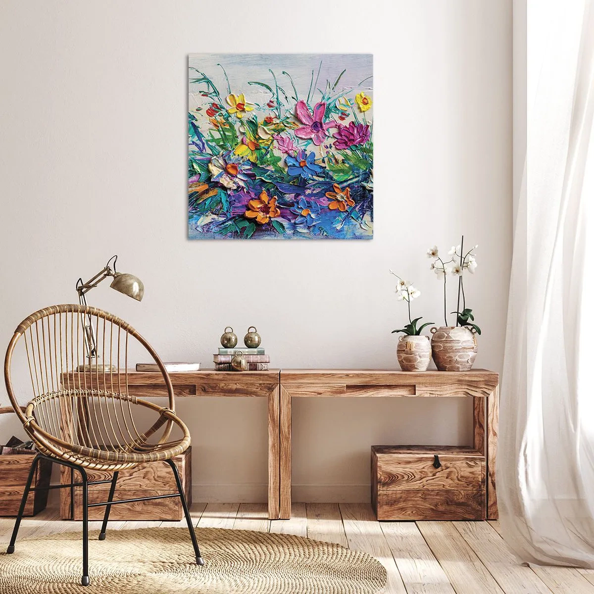 Quadro em tela - Não é de todo natureza morta - 50x50 cm