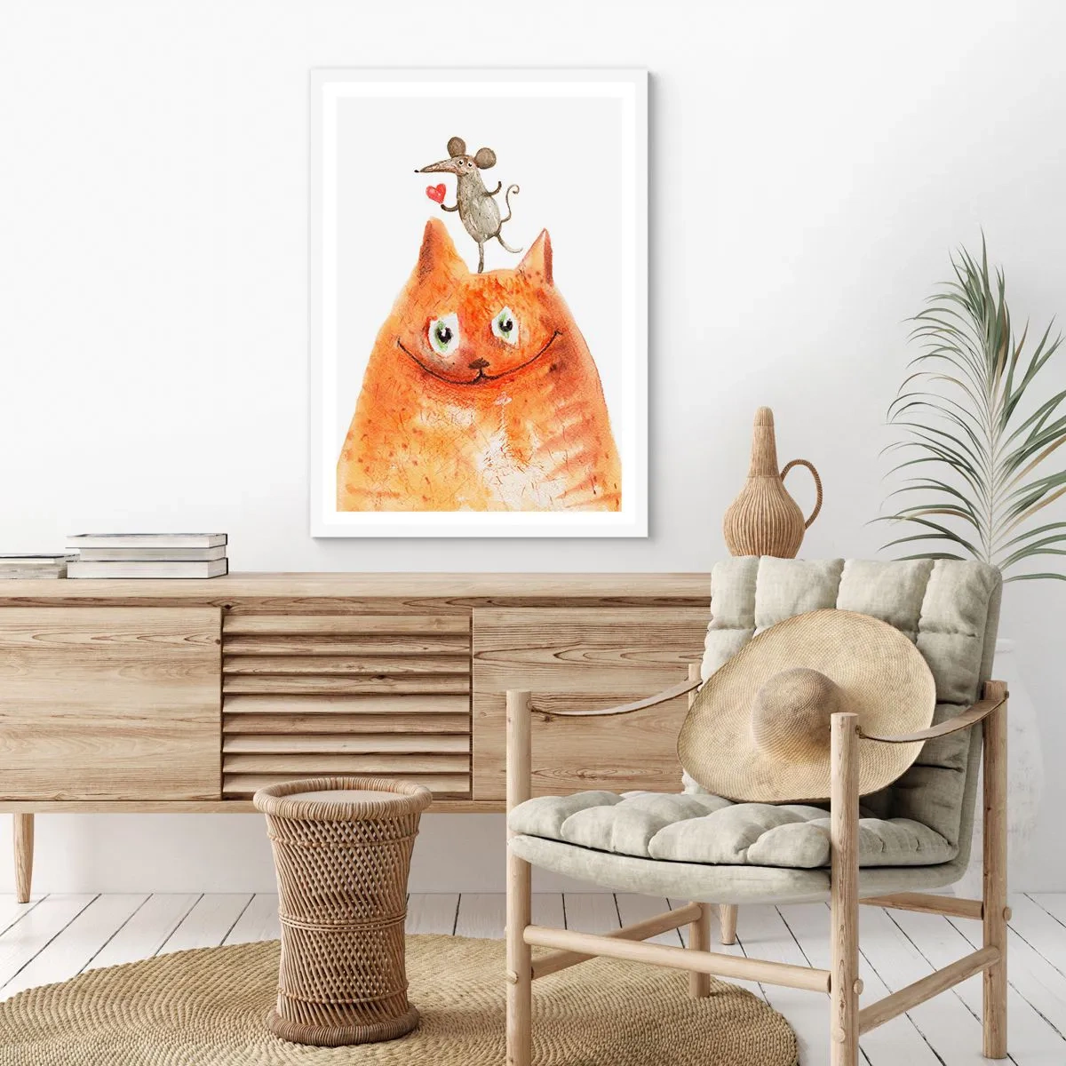 Pôster em moldura branca - Paradoxos do amor - 50x70 cm