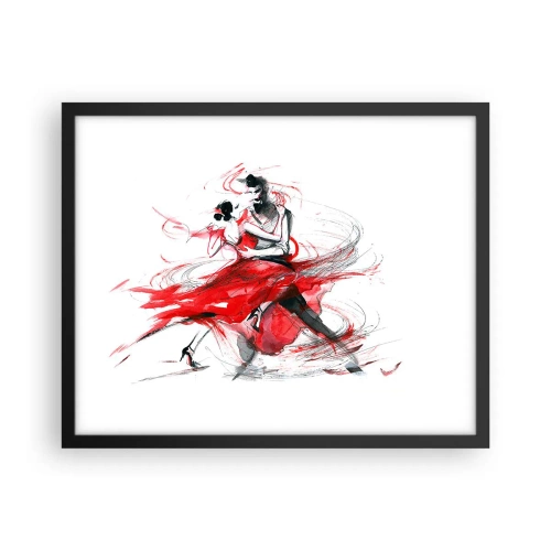 Pôster com moldura preta - Tango - o ritmo da paixão - 50x40 cm