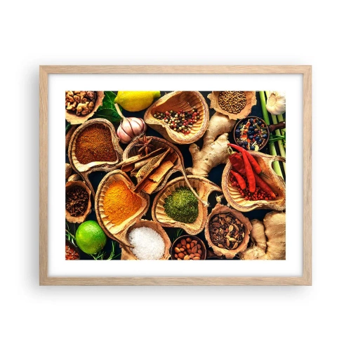 Pôster com moldura de carvalho claro - Leve o que quiser - 50x40 cm