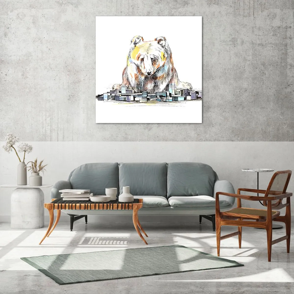 Quadro em vidro - Como viver assim? - 70x70 cm