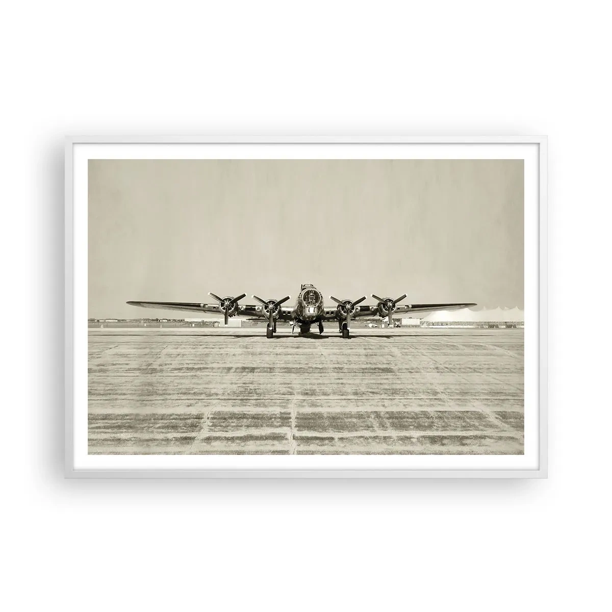 Pôster em moldura branca - Pronto como sempre - 100x70 cm