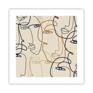 Pôster - Retrato multiplicado - 40x40 cm