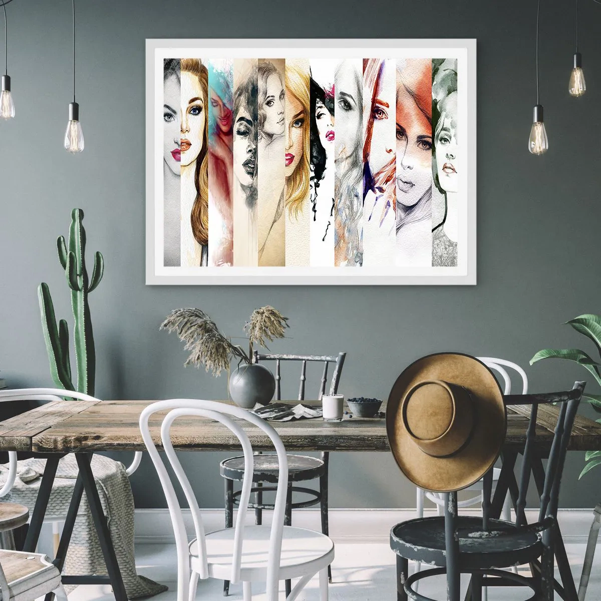 Pôster em moldura branca - Sempre VOCÊ - 40x30 cm