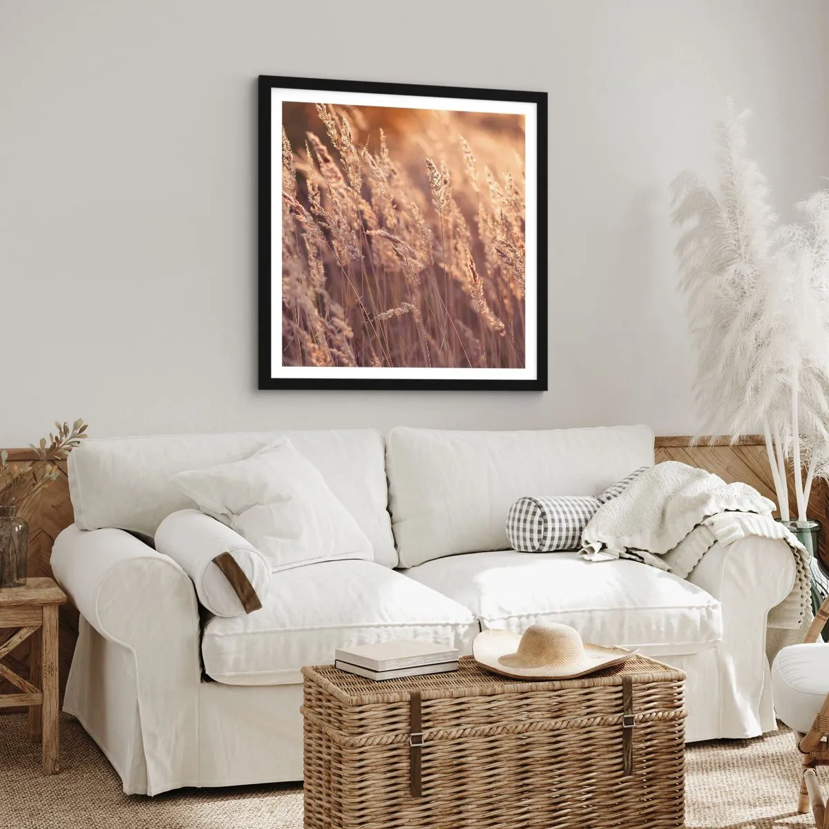 Pôster com moldura preta - Pronto para receber o outono - 30x30 cm