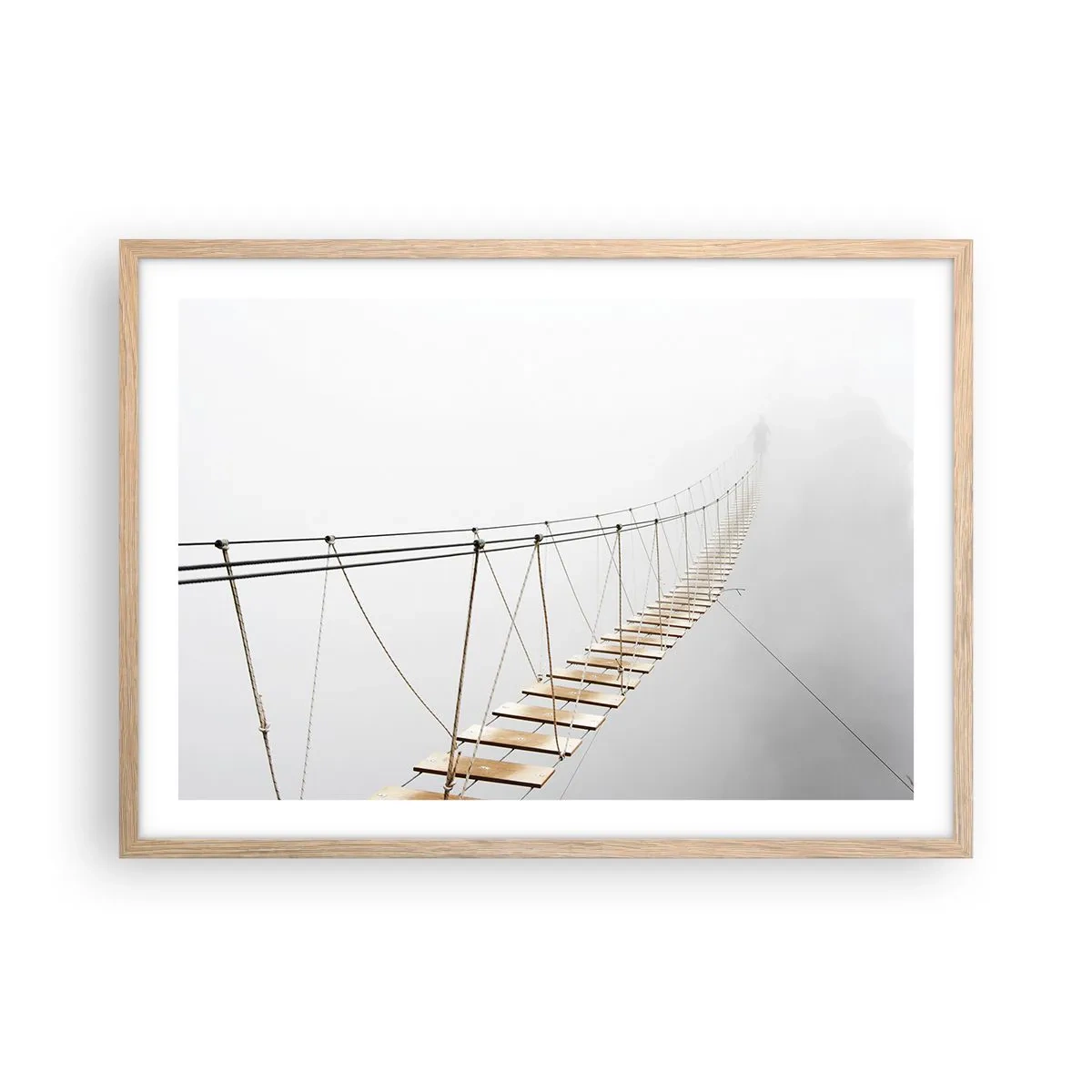 Pôster com moldura de carvalho claro - Para onde levará? - 70x50 cm