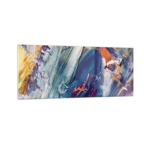 Quadro em vidro - Confusão de cores - 100x40 cm