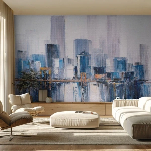 Papel de Parede Premium Sand - Impressão de Nova York - Edifícios, Pedaço, Pintura - 250x175 cm