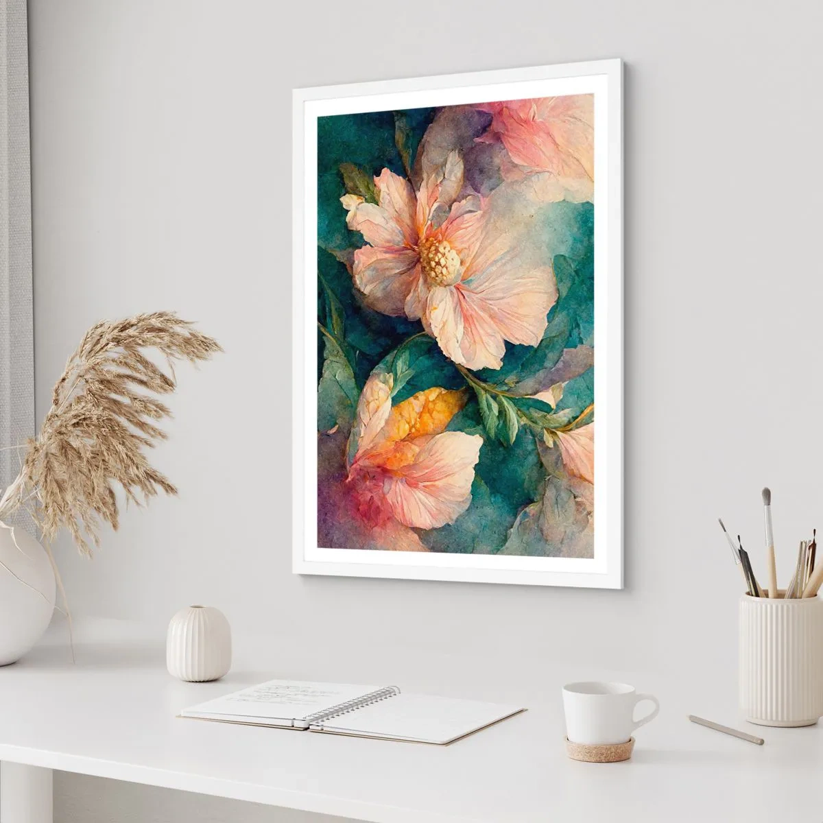 Pôster em moldura branca - Apenas sutileza - 61x91 cm