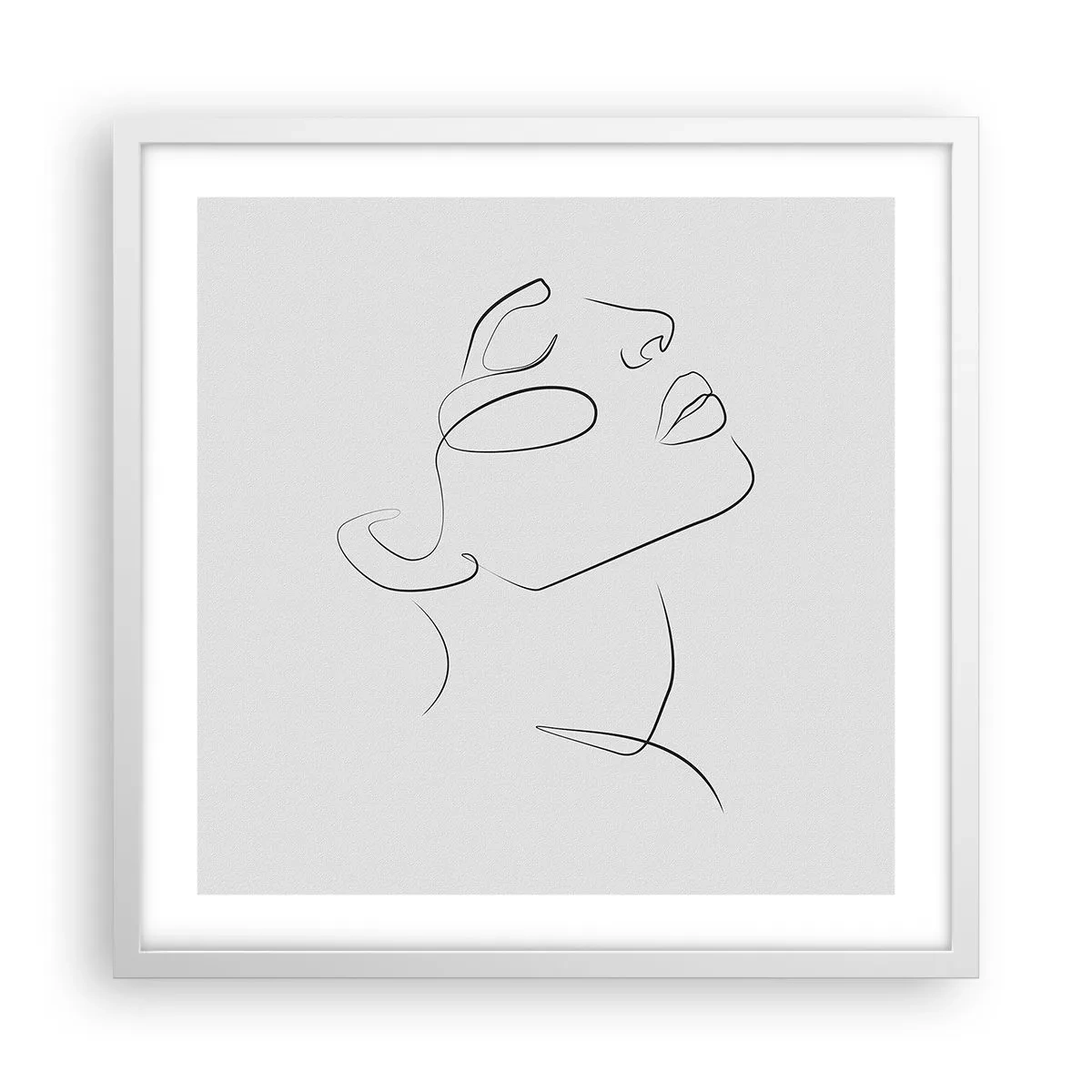 Pôster em moldura branca - Os meandros dos sonhos - 50x50 cm