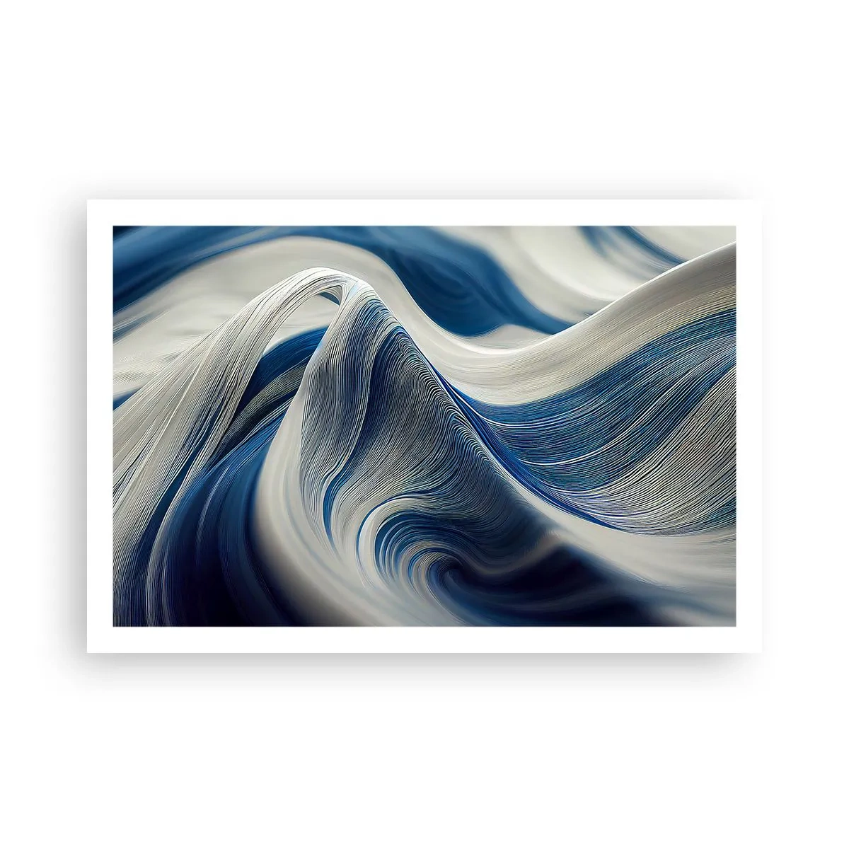 Pôster - A fluidez do azul e do branco - 91x61 cm