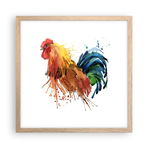 Pôster com moldura de carvalho claro - Manto real, orgulho real - 40x40 cm