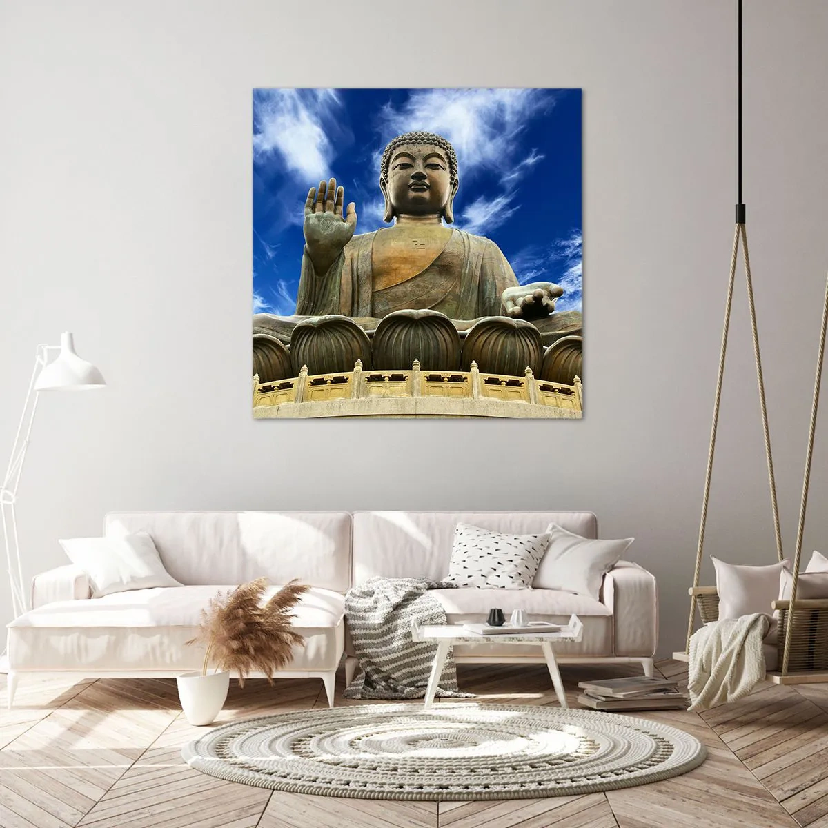 Quadro em tela - Viva sem medo - 40x40 cm