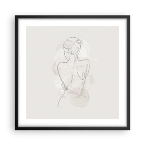 Pôster com moldura preta - Como um instrumento sensível - 50x50 cm