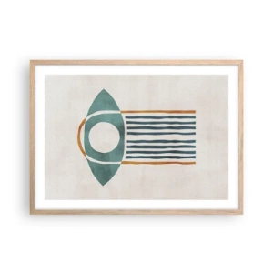 Pôster com moldura de carvalho claro - Sinais e rituais - 70x50 cm