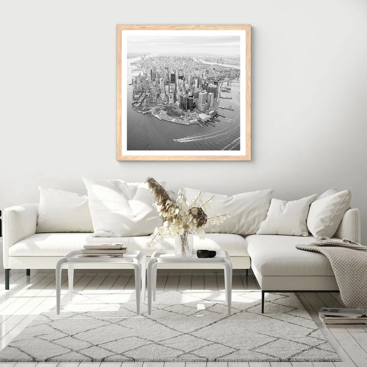 Pôster com moldura de carvalho claro - Como não amar? - 50x50 cm