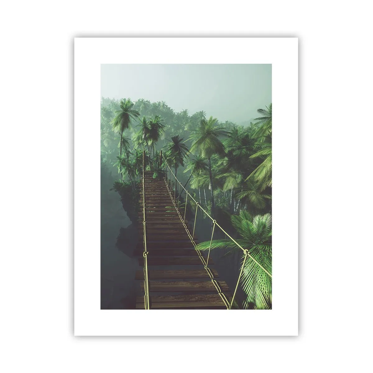 Pôster - Sobre o verde fervente - 30x40 cm