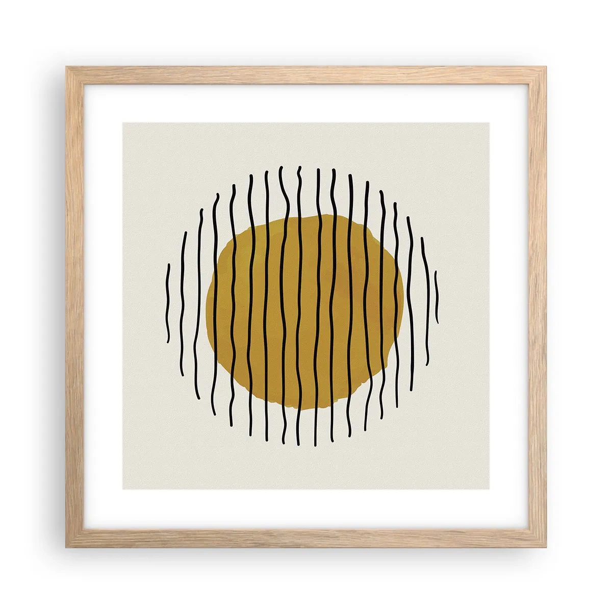 Pôster com moldura de carvalho claro - Abstração a tremer com o calor - 40x40 cm