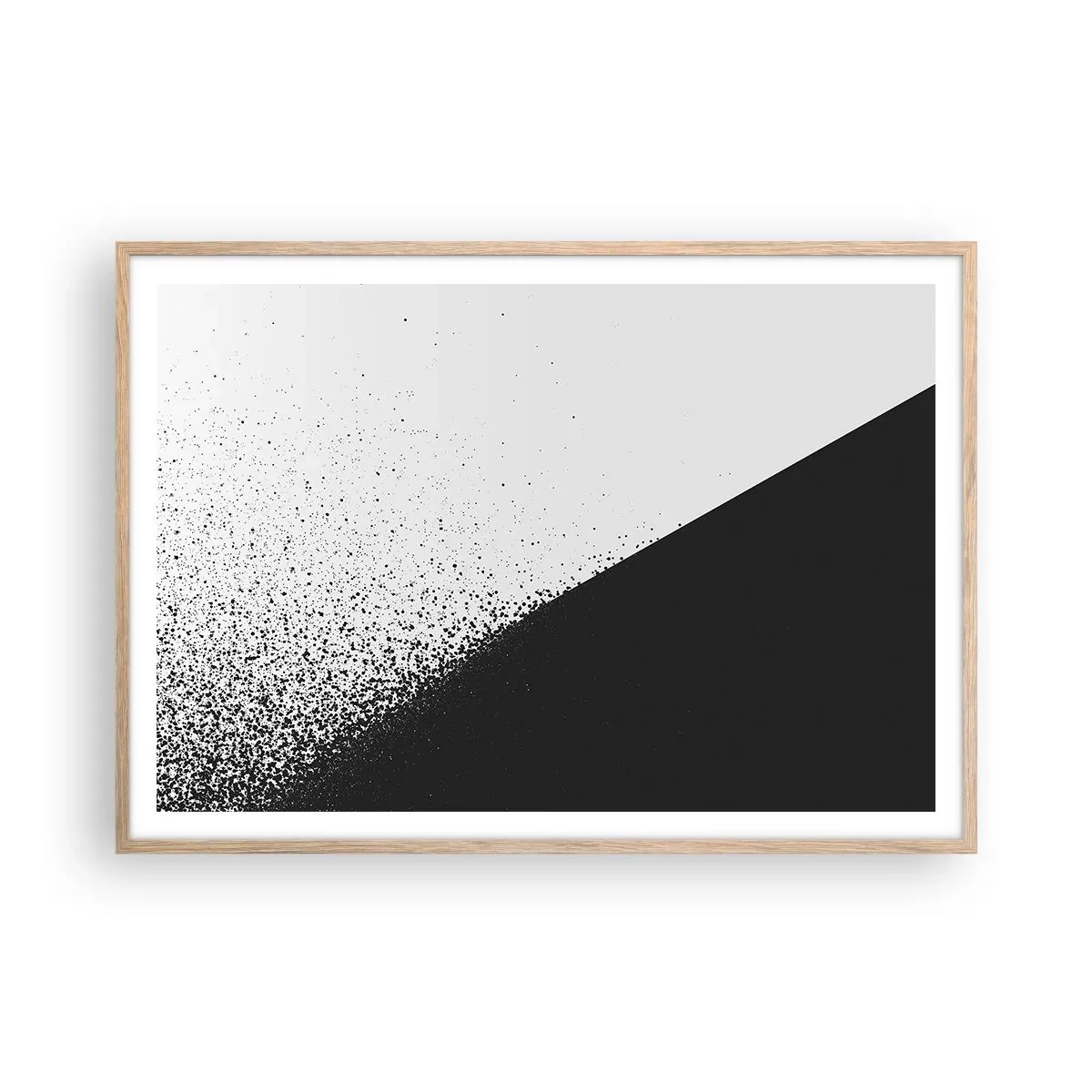Pôster com moldura de carvalho claro - Cada vez mais rápido, cada vez mais - 100x70 cm