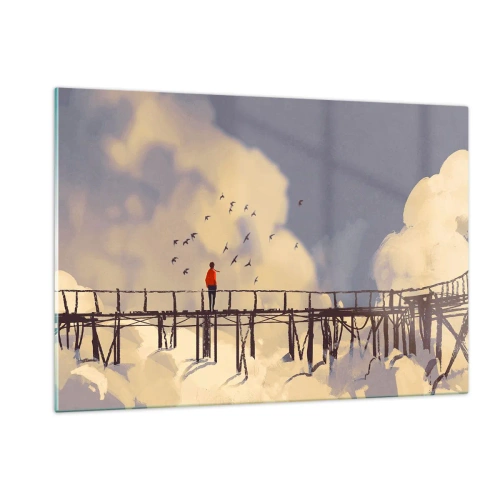 Quadro em vidro - Saudade azul - 120x80 cm