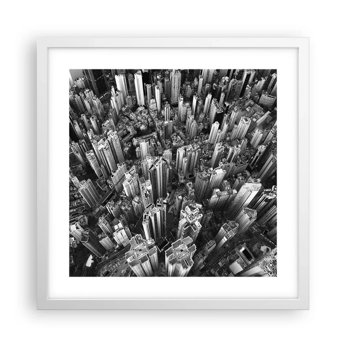 Pôster em moldura branca - Ainda mais alto e mais alto - 40x40 cm