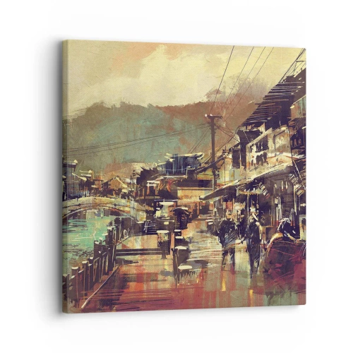 Quadro em tela - A vida como uma riqueza cinzenta - 30x30 cm