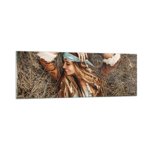 Quadro em vidro - A caminho do verão do amor - 90x30 cm