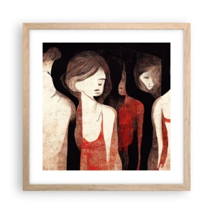 Pôster com moldura de carvalho claro - Madonas das trevas - 40x40 cm