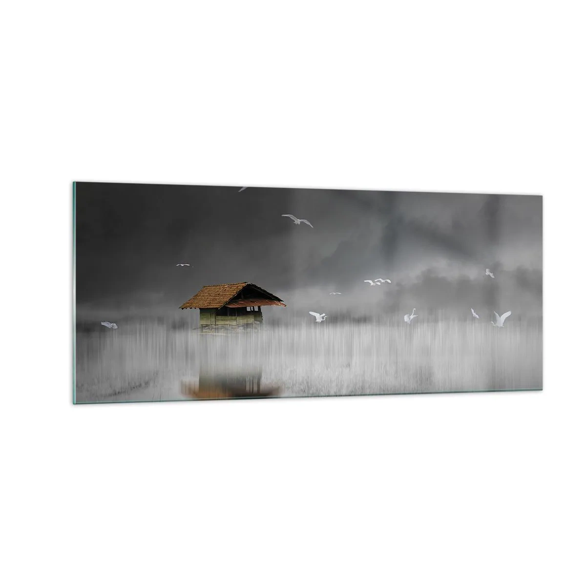 Quadro em vidro - Abrigo da chuva - 100x40 cm