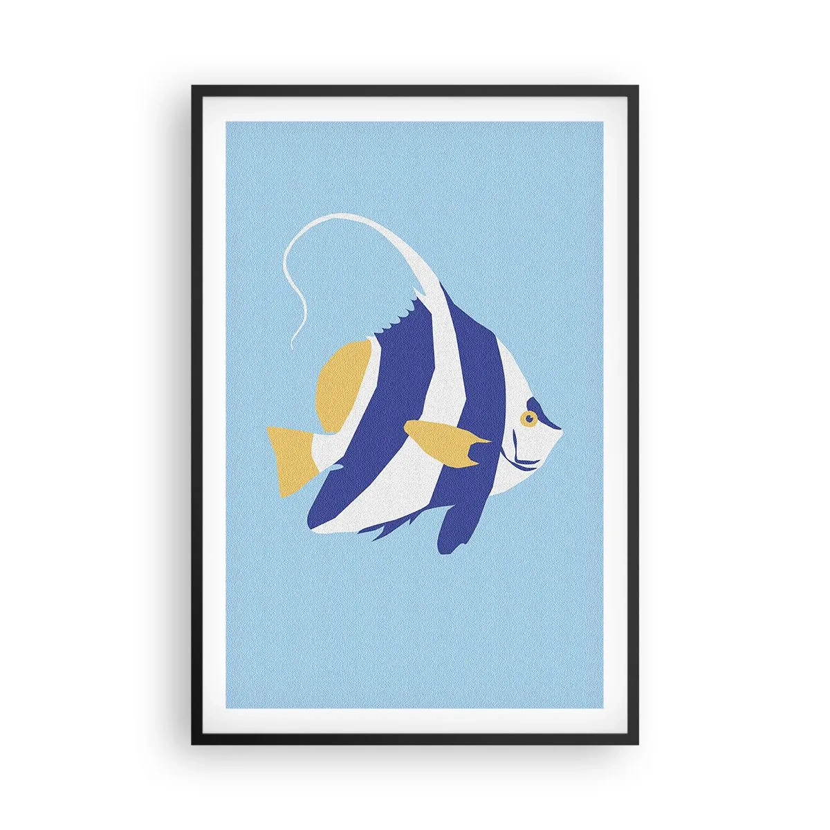 Pôster com moldura preta - Saudades das águas tropicais - 61x91 cm