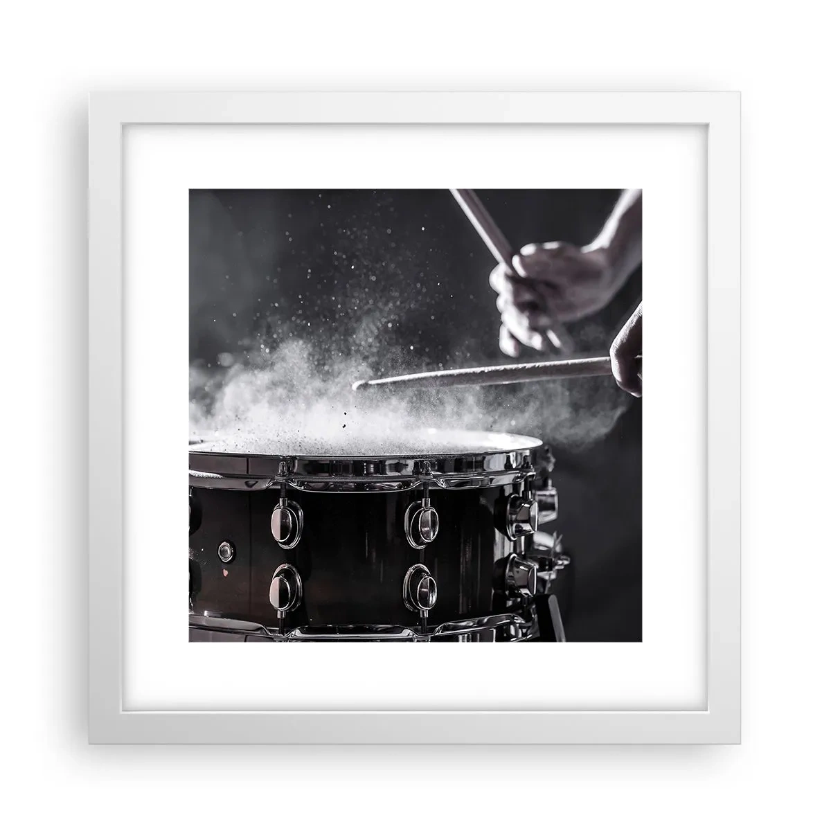 Pôster em moldura branca - Pulso da música - 30x30 cm