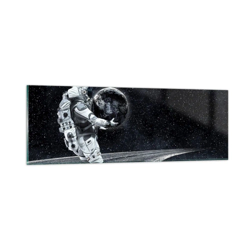 Quadro em vidro - Na Via Láctea - 90x30 cm