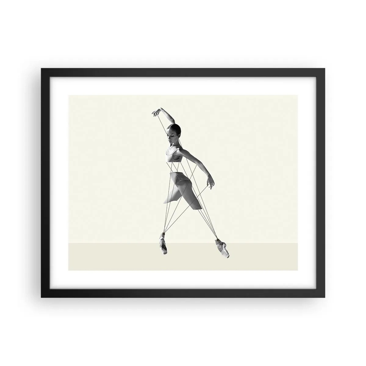 Pôster com moldura preta - No teatro do mundo - 50x40 cm