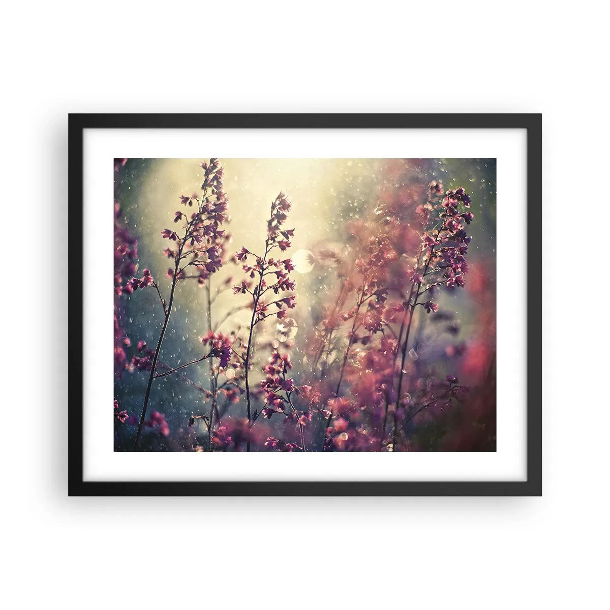 Pôster com moldura preta - Jardim Secreto - 50x40 cm