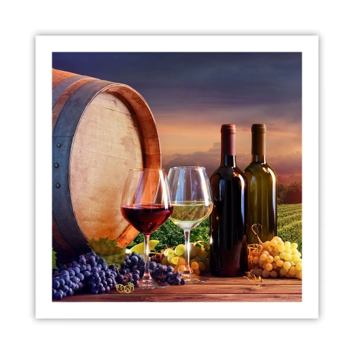 Pôster - Aqui a vida tem um sabor - 60x60 cm