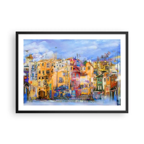 Pôster com moldura preta - Estamos juntos - 70x50 cm