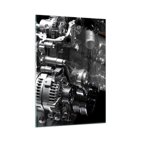 Quadro em vidro - Aço, belo, forte - 50x70 cm