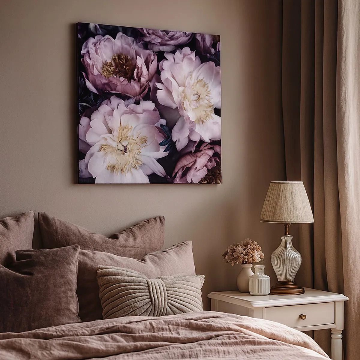 Quadro em tela - Bouquet à moda antiga - 30x30 cm