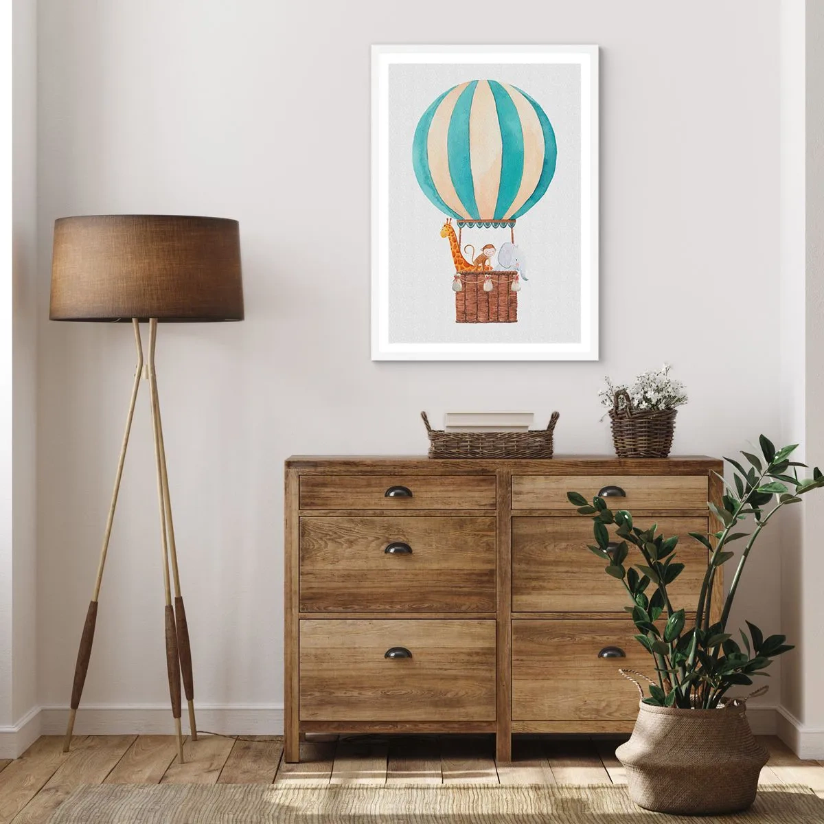 Pôster em moldura branca - Viagem fantástica - 61x91 cm