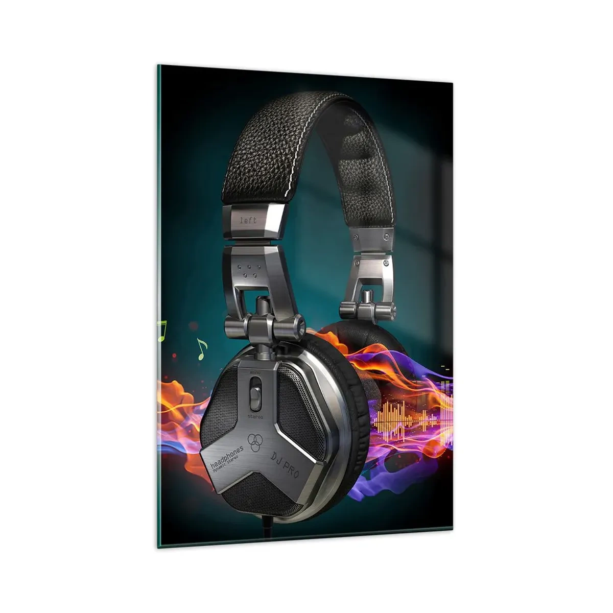 Quadro em vidro - No fogo da música - 80x120 cm