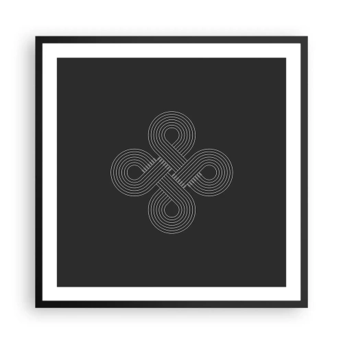 Pôster com moldura preta - No espírito celta - 60x60 cm