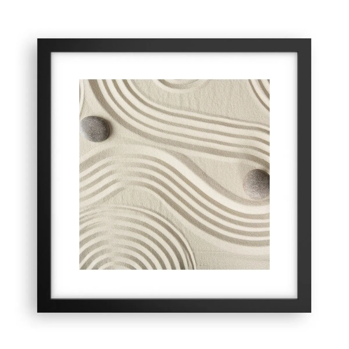 Pôster com moldura preta - Um toque de calor - 30x30 cm