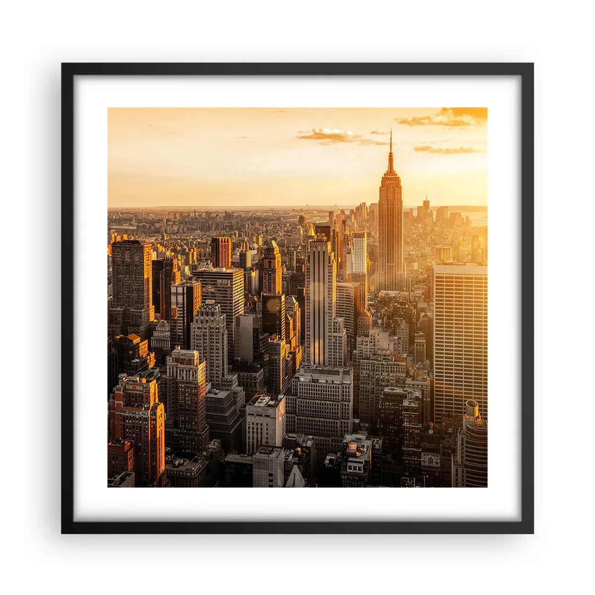 Pôster com moldura preta - Crescer ao sol - 50x50 cm