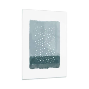 Quadro em vidro - Cultivado em azul - 50x70 cm