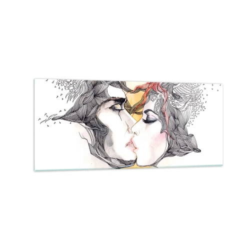 Quadro em vidro - O mundo não existe - 120x50 cm