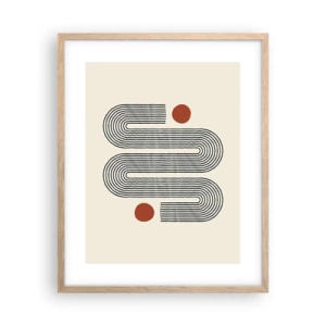 Pôster com moldura de carvalho claro - Do início ao fim - 40x50 cm