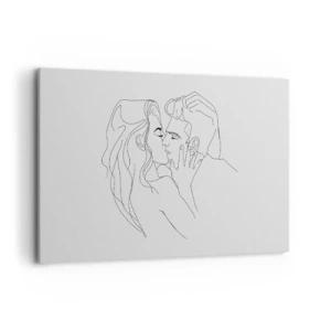 Quadro em tela - Com a mesma linha - 120x80 cm